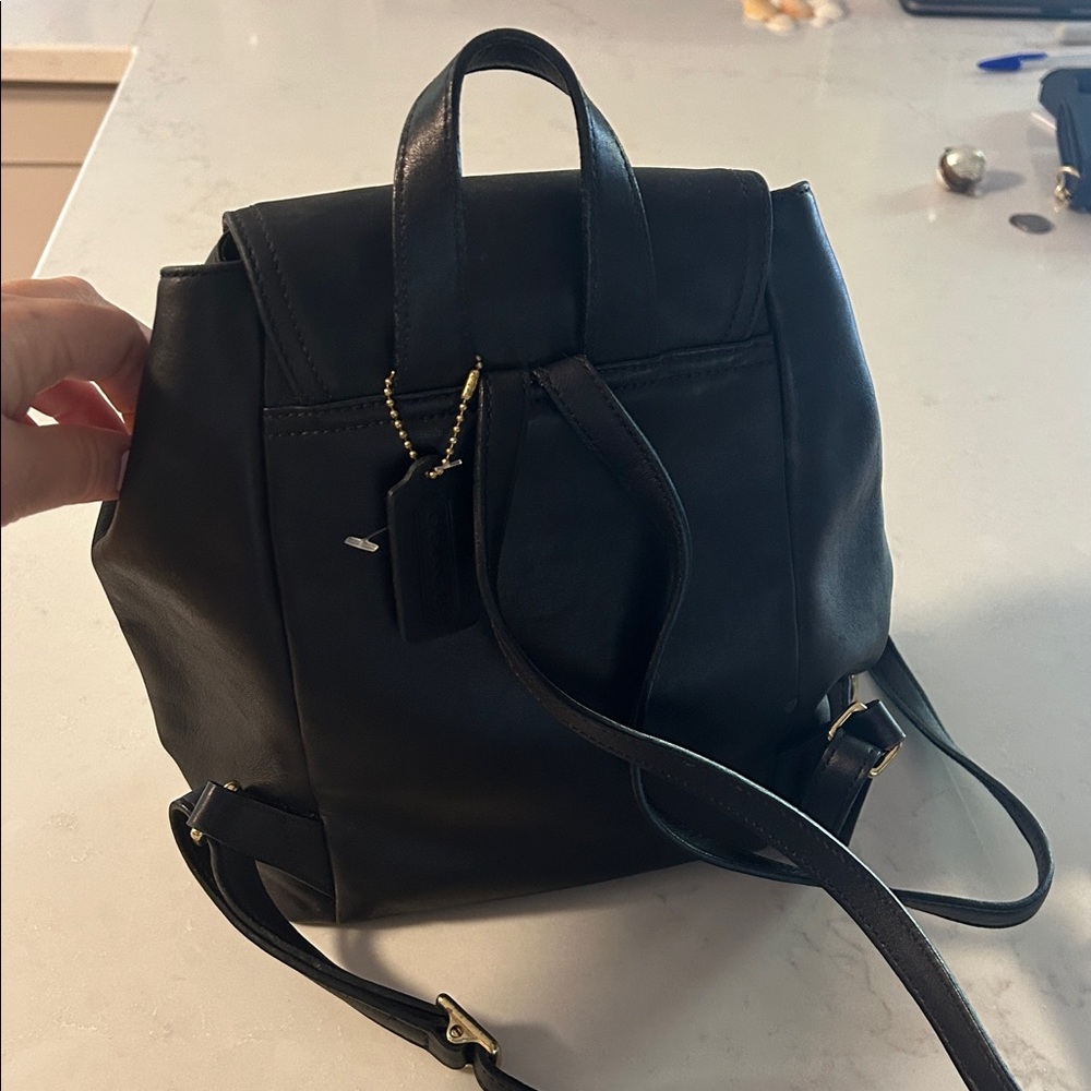 Coach Black Leather Backpack - image 2